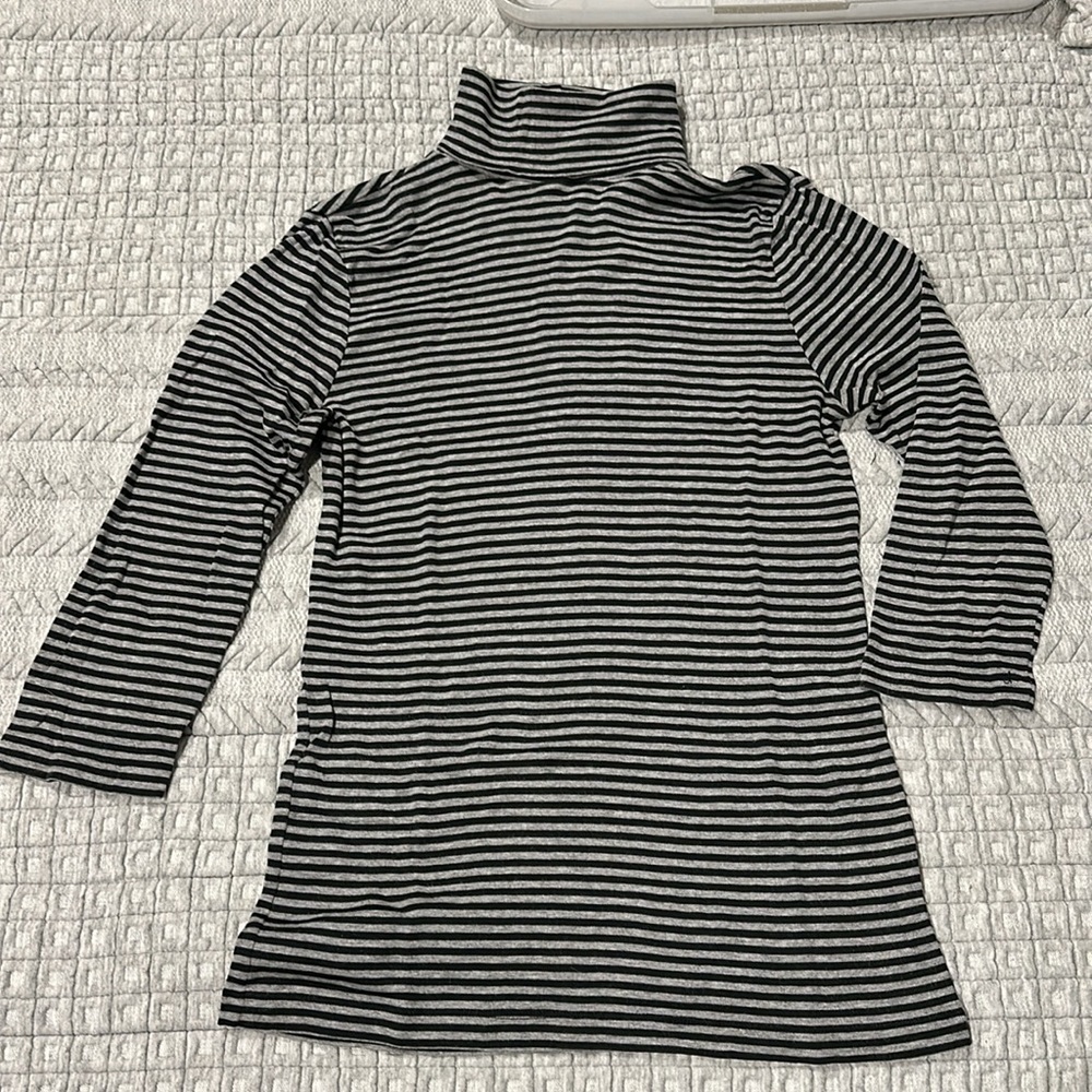 Striped turtleneck